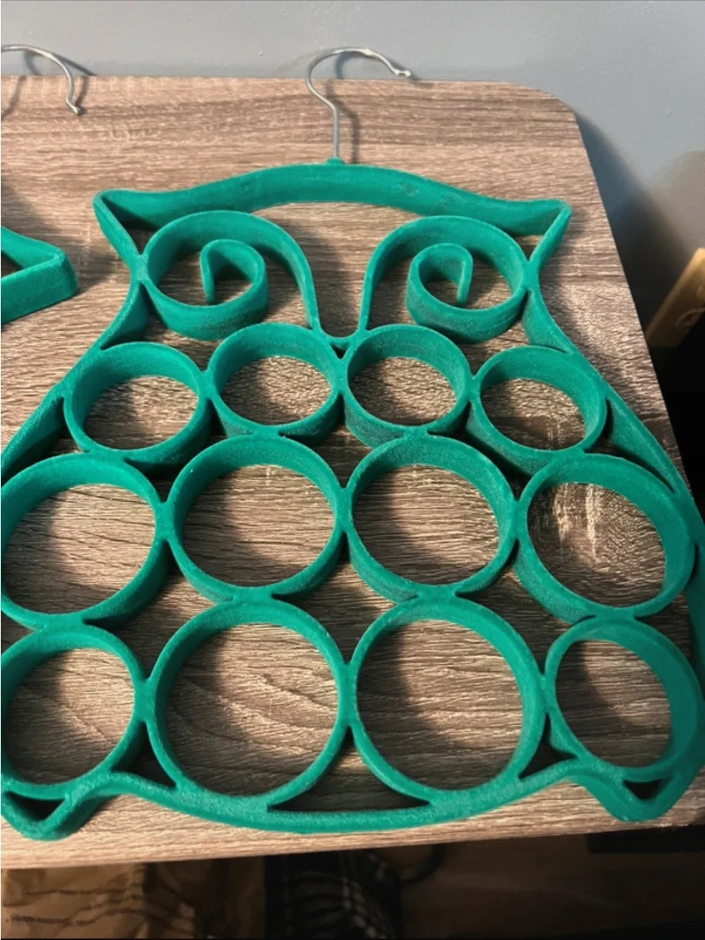 Velvet Teal Owl Accessory Organizer Hanger Set of 2